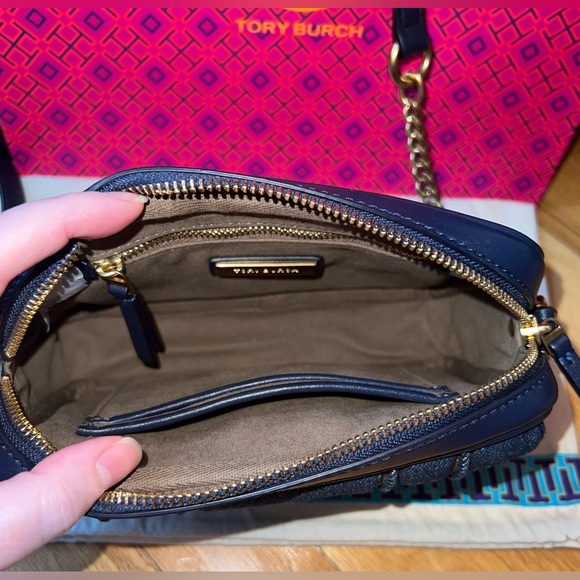 Tory Burch Kira Denim Mini Camera Bag - Picture 9 of 13